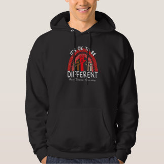 It's Ok To Be Different Heart Disease Awareness Re Hoodie