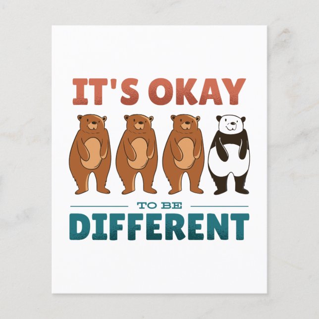 It's OK to be different Invitation (Front)