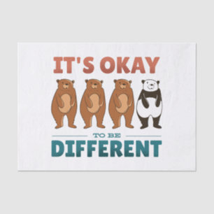 It's OK to be different Invitation Napkins Tissue Paper