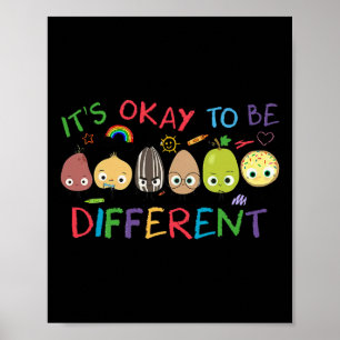 It's Ok To Be Different Motivational Autism Awaren Poster