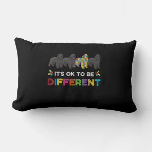 Its Ok To Be Different Newfoundland Autism Dog Lumbar Cushion