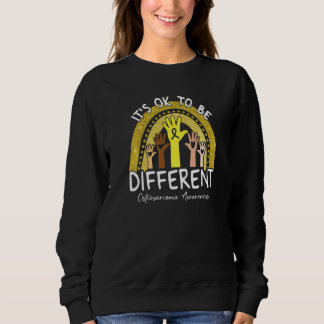 It's Ok To Be Different Osteosarcoma Awareness Yel Sweatshirt