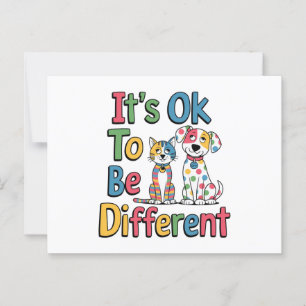 It's ok to be different postcard