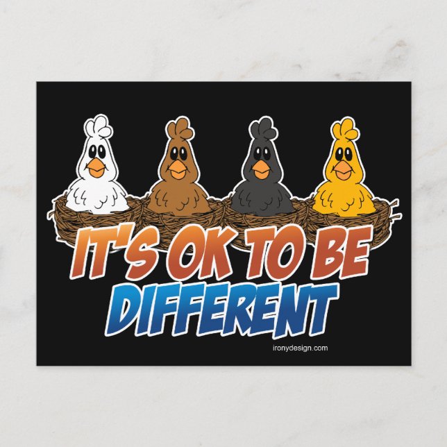 It's OK To be Different Postcard (Front)
