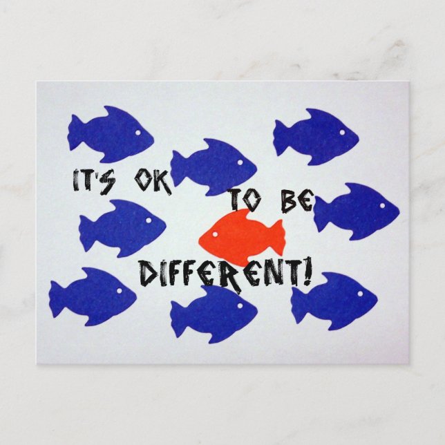 It's ok to be different! postcard (Front)