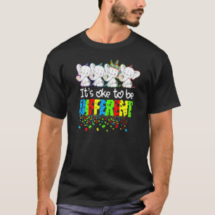 It's Ok To Be Different Puzzle Elephant Autism Awa T-Shirt