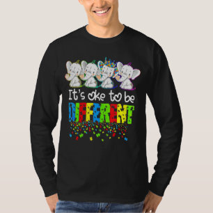 It's Ok To Be Different Puzzle Elephant Autism Awa T-Shirt