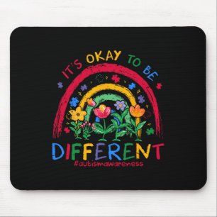 It's Ok To Be Different Rainbow Autism Awareness P Mouse Pad