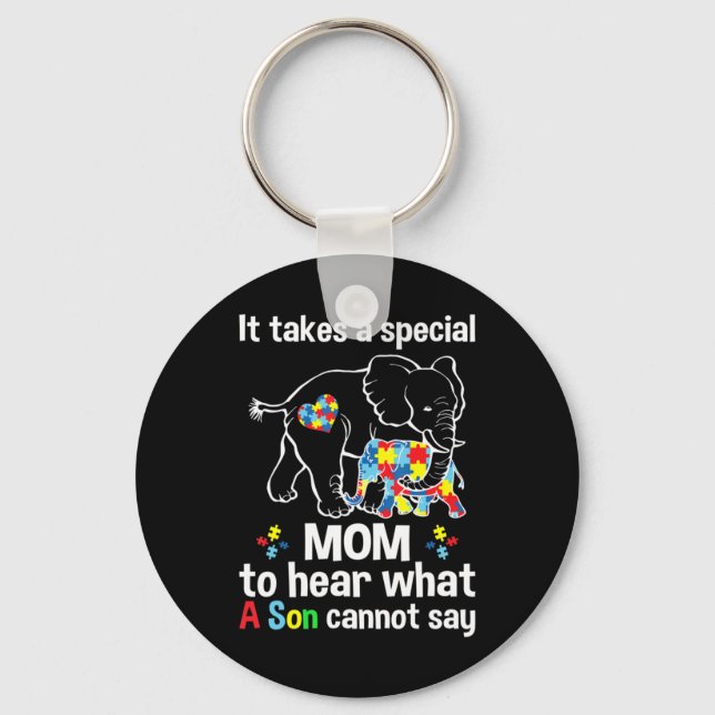 It's Ok To Be Different Reindeer Christmas Autism  Key Ring (Front)