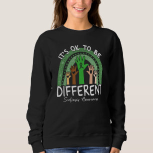 It's Ok To Be Different Scoliosis Awareness Green Sweatshirt