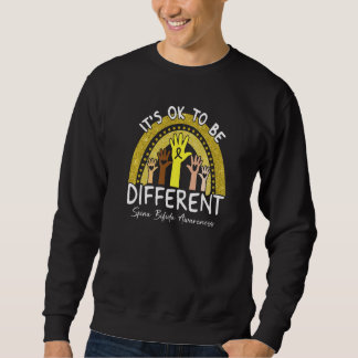 It's Ok To Be Different Spina Bifida Awareness Yel Sweatshirt