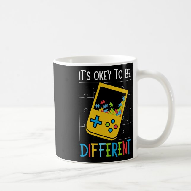 It's Ok To Be Different Video Game Controller Auti Coffee Mug (Right)