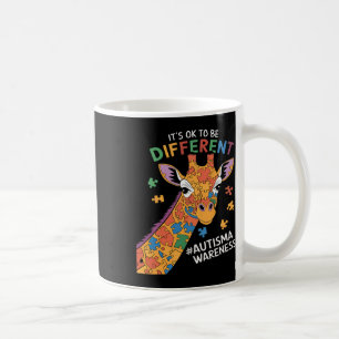 Its Ok To Be Little Different Giraffe Autism Aware Coffee Mug