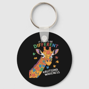 Its Ok To Be Little Different Giraffe Autism Aware Key Ring