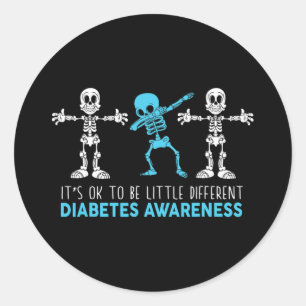 It's Ok To Be Little Different T1d Type 1 Diabetes Classic Round Sticker