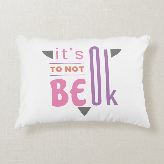 It's ok to not be ok decorative cushion (Front)