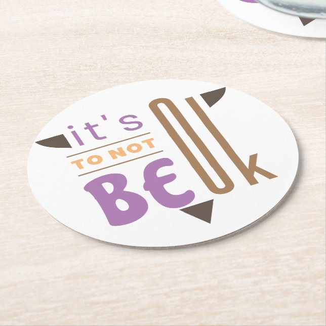 It's ok to not be ok round paper coaster (Angled)
