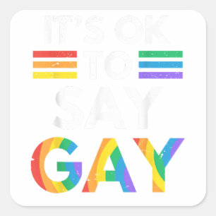 Its Ok To Say Gay Florida Trans Stay Proud LGBTQ G Square Sticker