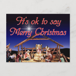 It's ok to say Merry Christmas Postcard