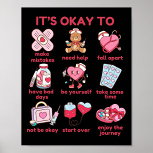 It's Okay Not To Valentine Mental Health Problems Poster