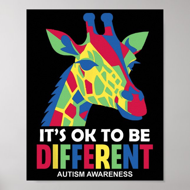 It's Okay To Be Different Autism Awareness Autist  Poster (Front)