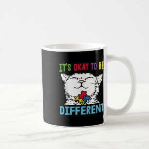 Its Okay To Be Different Autism Awareness Cat Boys Coffee Mug