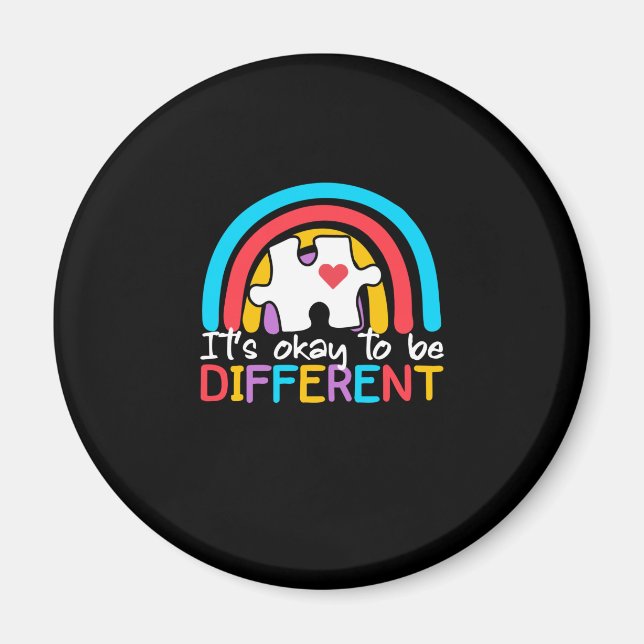 Its Okay To Be Different Autism Awareness Magnet (Front)