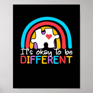 Its Okay To Be Different Autism Awareness Poster