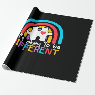 Its Okay To Be Different Autism Awareness Wrapping Paper