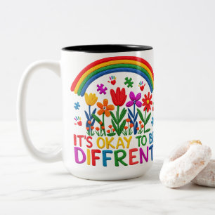 Its Okay To Be Different Autism Two-Tone Coffee Mug