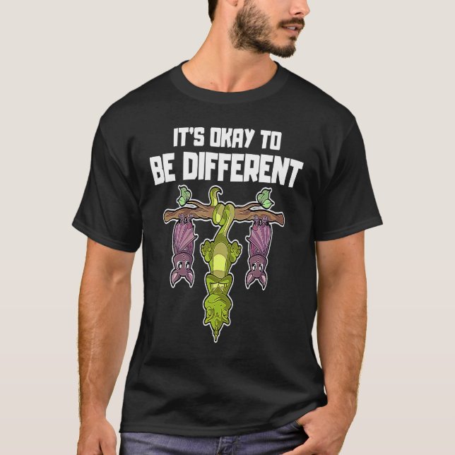 It's okay to be different Sei Anders Chameleon Bat T-Shirt (Front)