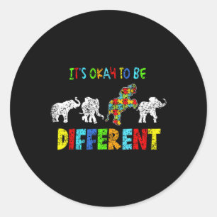 It's Okay To Be Different Support Autist Autists A Classic Round Sticker