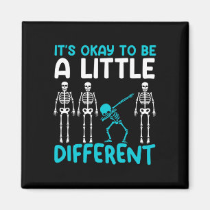 It's Okay To Different Teal Tourette Syndrome Awar Magnet