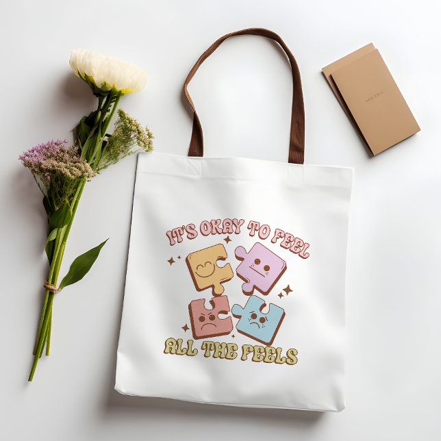 It's Okay To Feel All The Feels Tote Bag (Creator Uploaded)