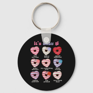 It's Okay To Feel Nervous Positive Mental Health Key Ring