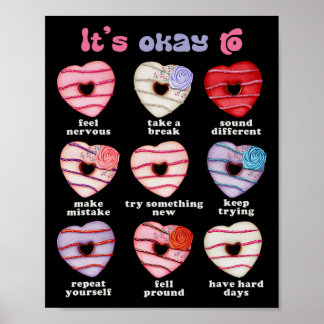 It's Okay To Feel Nervous Positive Mental Health  Poster