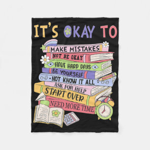 It's Okay To Make Mistakes One Mental Health Fleece Blanket
