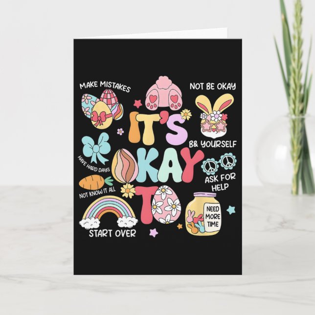 It's Okay To Make Some Mistakes Easter School Psyc Card (Front)