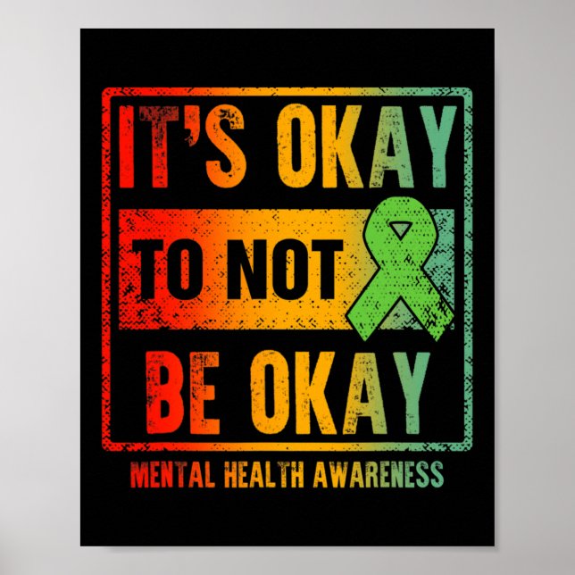 It's Okay To Not Be Okay Human Brain Counsellor Th Poster (Front)