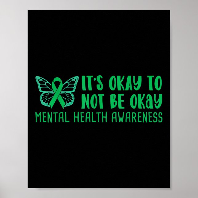Its Okay To Not Be Okay Mental Health Awareness Ri Poster (Front)