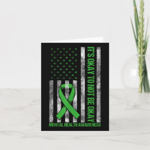 Its Okay To Not Be Okay Us Flag Mental Health Awar Card