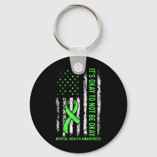 Its Okay To Not Be Okay Usa Us Flag Mental Health Key Ring