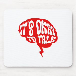 It's Okay To Talk Clinical Psychologist Sticker  Mouse Pad