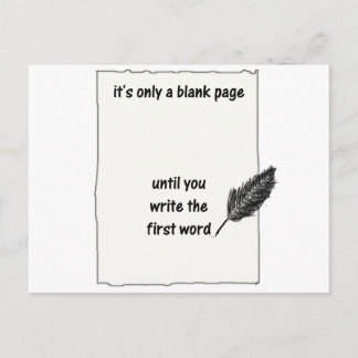 It's only a blank page... postcard