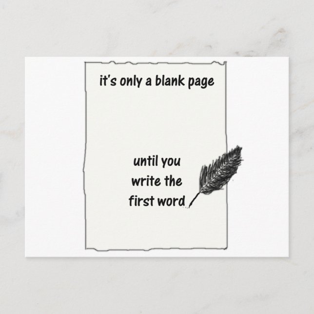 It's only a blank page... postcard (Front)