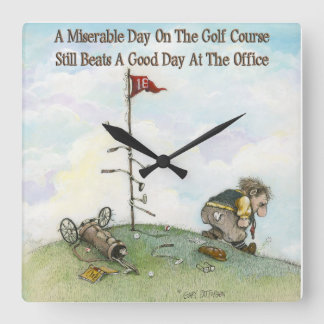 It's Only A Game Square Wall Clock