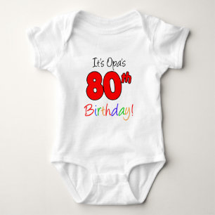 It's Opa's 80th Birthday Baby Bodysuit