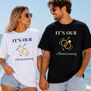 It's Our Anniversary Vibes Couple Wedding Gift T-Shirt