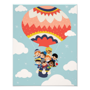 It's Our Small Little World Hot Air Balloon Kids Photo Print