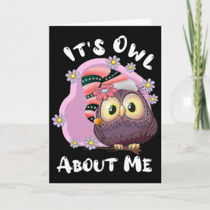 It's Owl About Me - Xmas Owl Holiday Cute Owl Chri Card